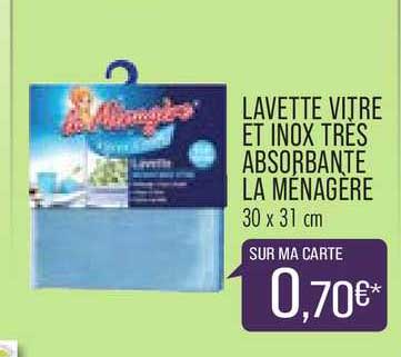 lavette vitre et inox très absorbante la ménagère