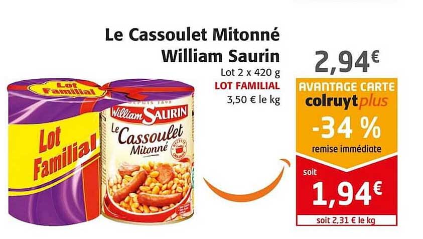 le cassoulet mitonné william saurin