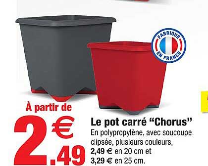 le pot carré "chorus"
