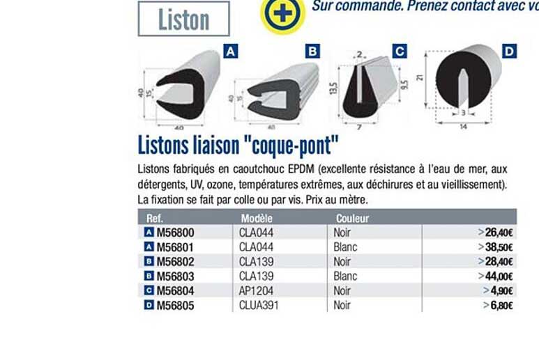 listons liaison couque pont