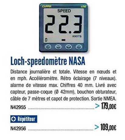 loch speedomètre nasa