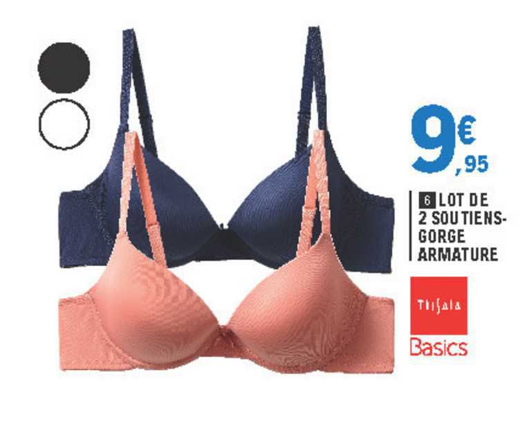lot de 2 soutiens-gorge armature tissaia basics