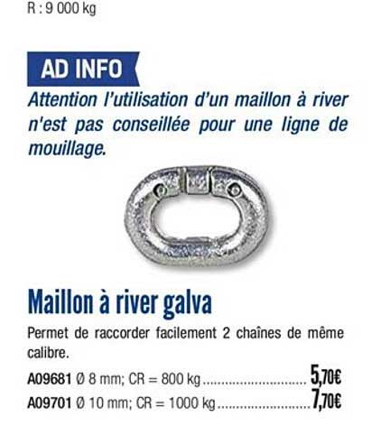 maillon à river galva
