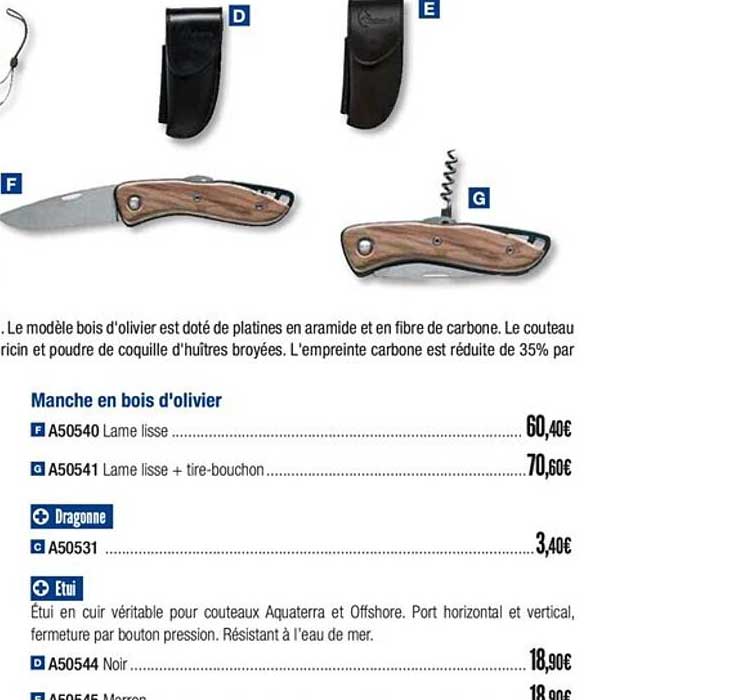 manche en bois d'olivier