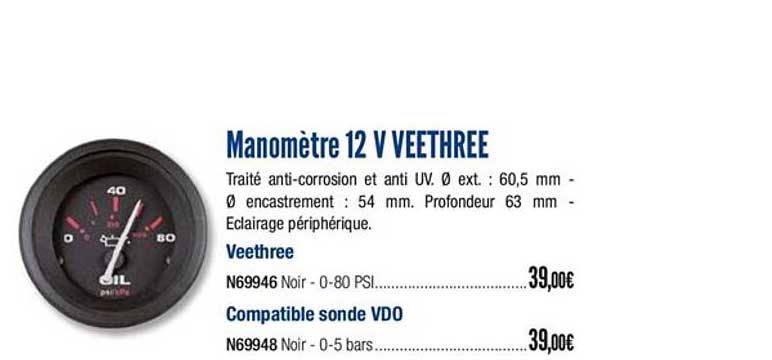 manomète 12v veethree