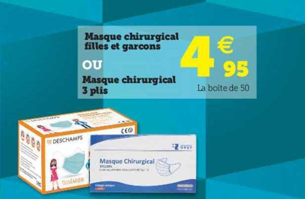 masque chirurgical filles et garçons ou masque chirurgical 3 plis