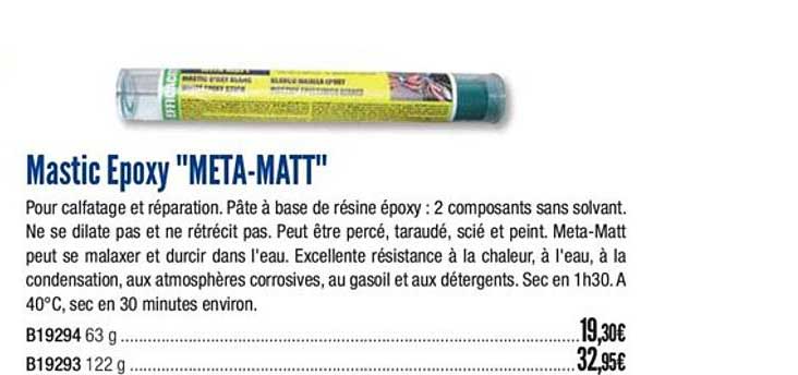 mastic epoxy meta matt