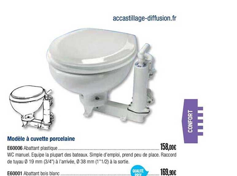 modèle à cuvette porcelaine