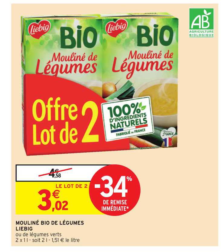 Mouliné Bio De Légumes Liebig