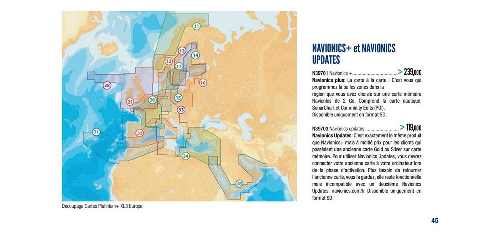 navionics+ et navionics updates
