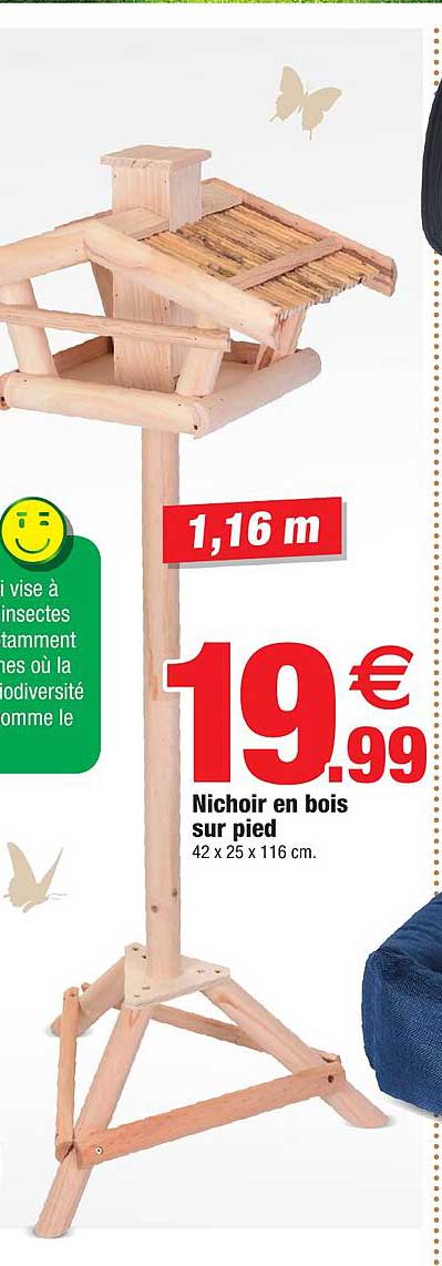 Nichoir En Bois Sur Pied