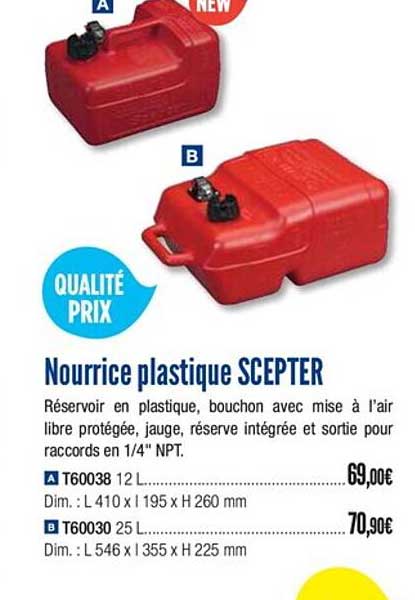 nourrice plastique scepter