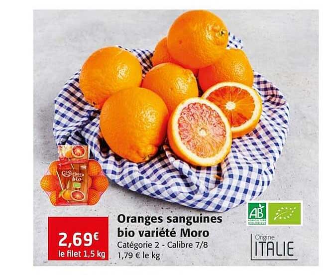oranges sanguines bio variété moro