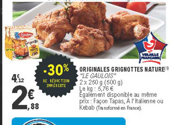 originales grignottes nature "le gaulois"