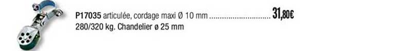 p17035 articulée cordage maxi