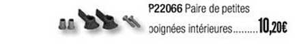 p22066 paire de petites poignées intérieurs