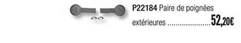 p22184 paire de poignées extérieures