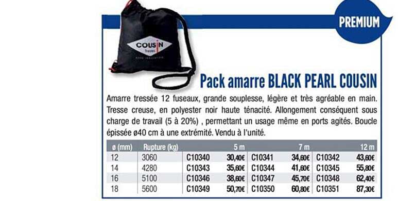 pack amarre black pearl cousin