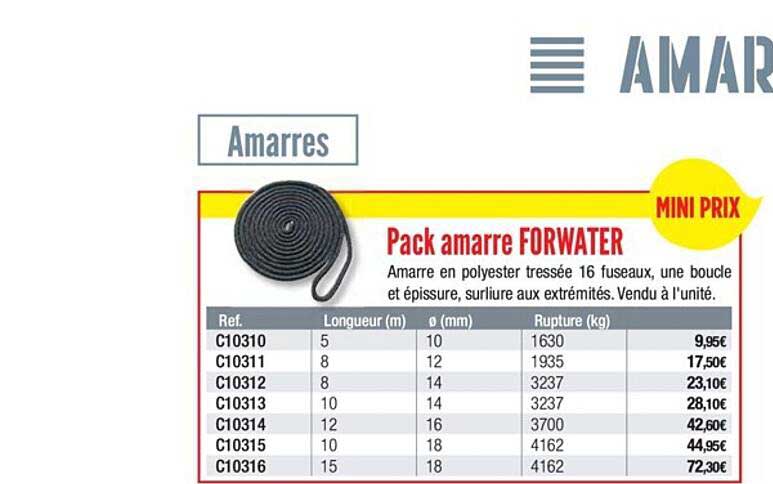 pack amarre forwater