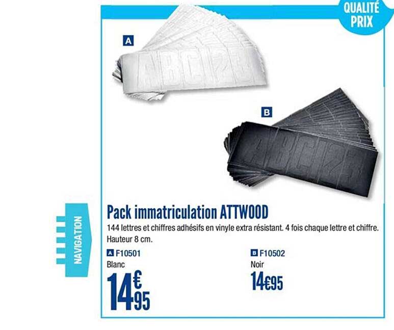pack immatriculation attwood