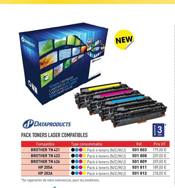 pack toners laser compatibles dataproducts