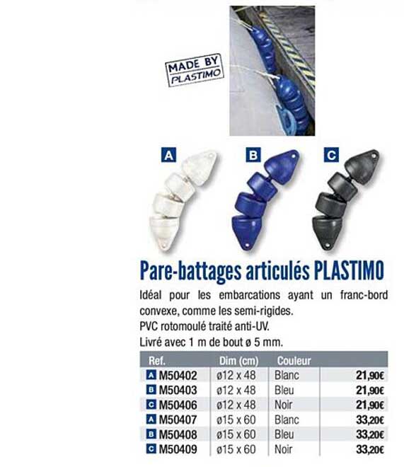 pare battages articulés plastimo