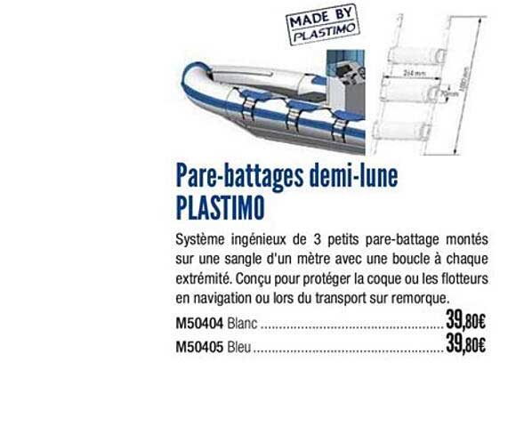 pare battages demi lune plastimo