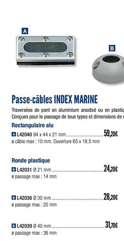 passe câbles index marine