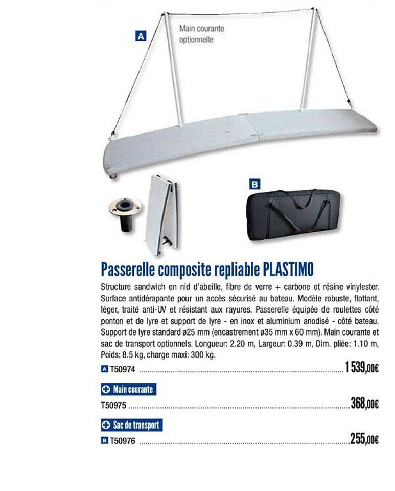 passerelle composite repliable plastimo
