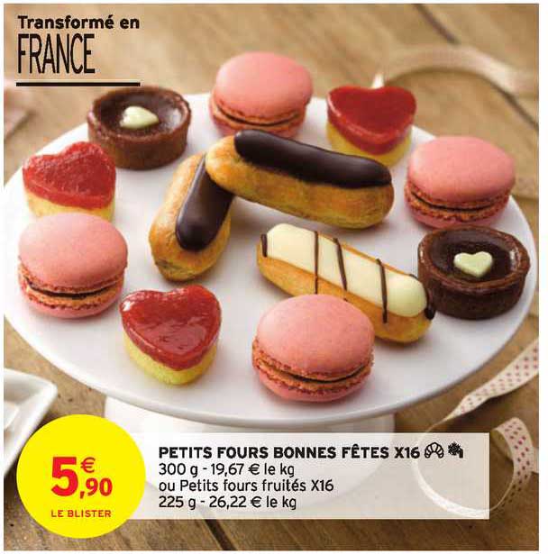 petits fours bonnes fêtes x16