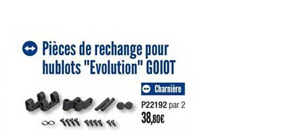 pièces de rechange pour hublots évolution goiot