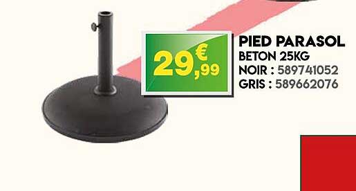pied parasol beton 25kg