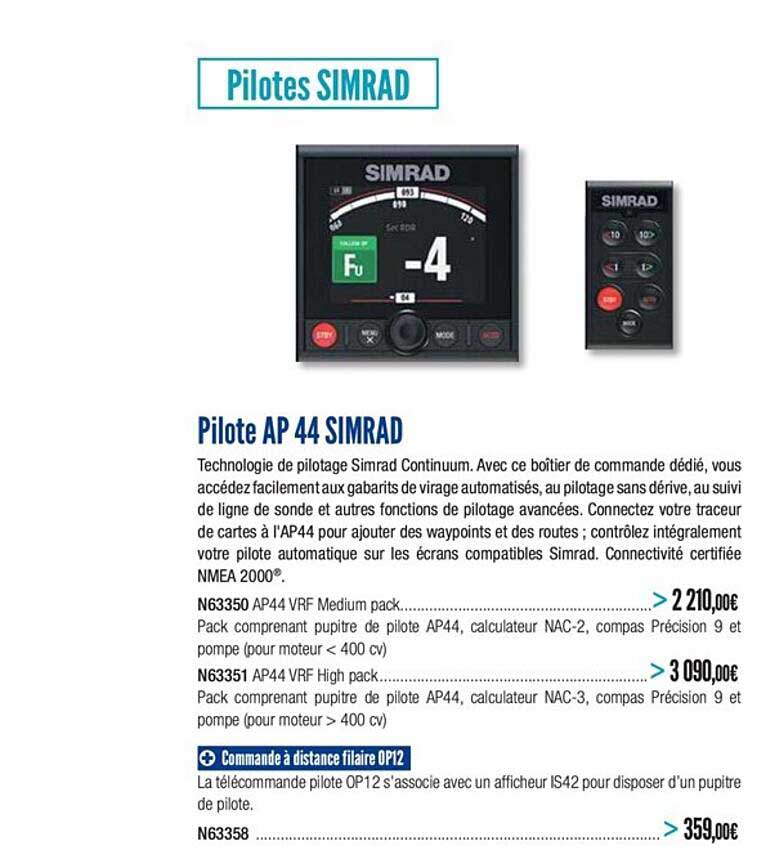 pilote ap 44 simrad
