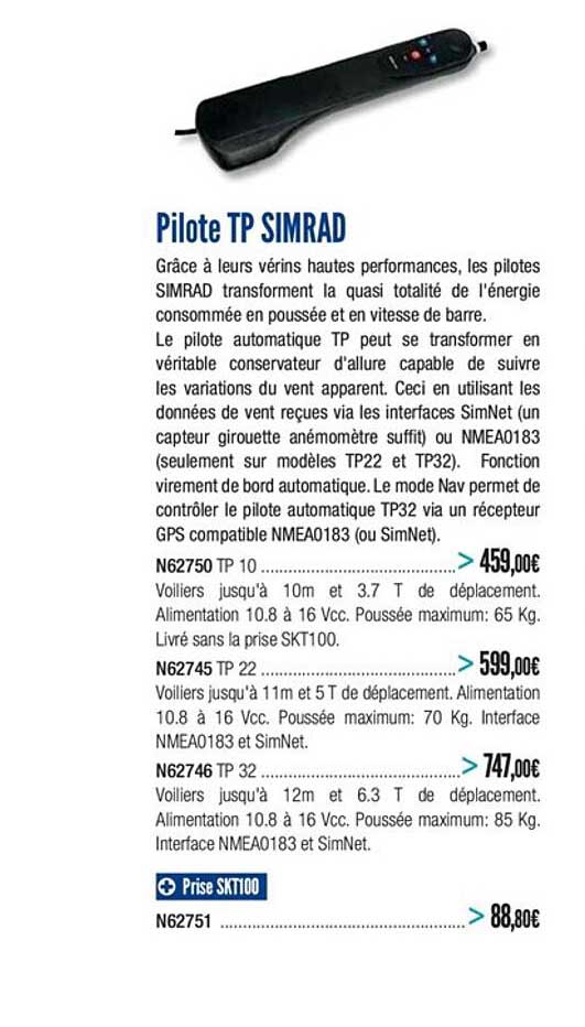 pilote tp simrad