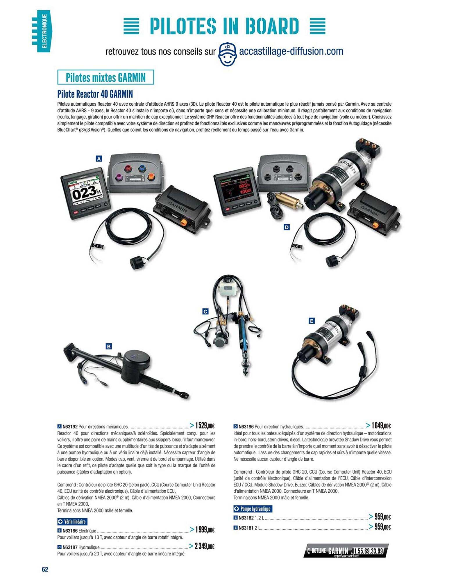 pilotes reactor 40 garmin