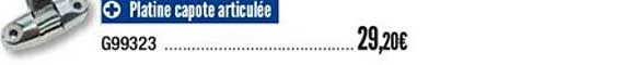 platine capote articulée
