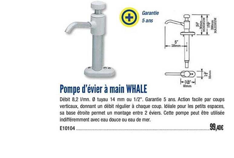 pompe d'évier à main whale