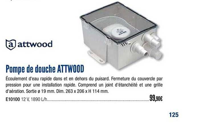pompe de douche attwood