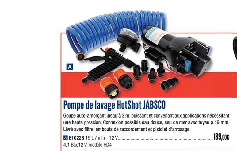 pompe de lavage hotshot jabsco