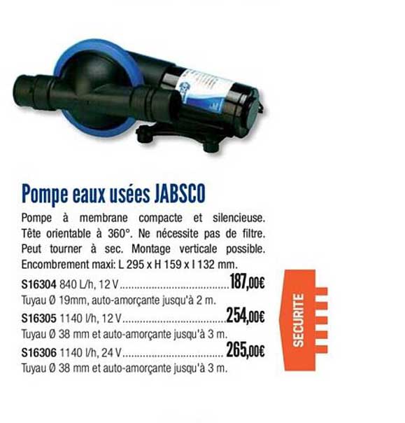 Pompe Eaux Usées Jabsco