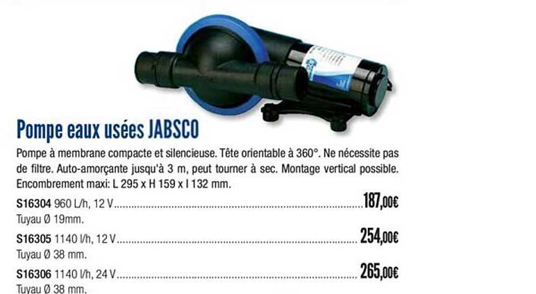 pompe eaux usées jabsco