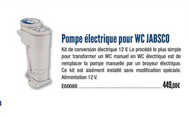 pompe électrique pour wc jabsco