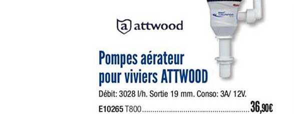 pompes aérateur pour viviers attwood