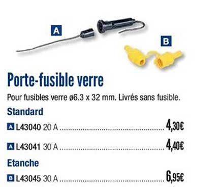 porte fusible verre