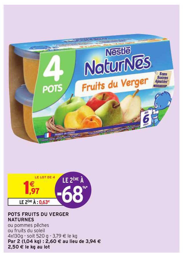 pots fruits du verger naturnes