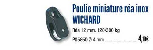 poulie miniature réa inox wichard