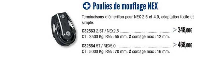 poulies de mouflage nex