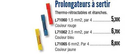 prolongateurs à sertir