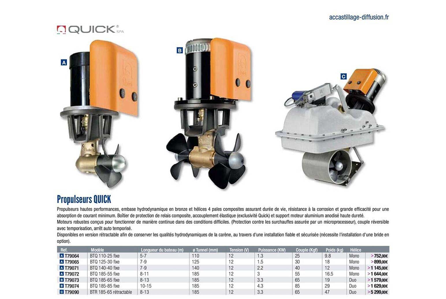 propulseurs quick