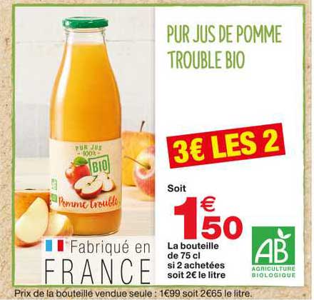 pur jus de pomme trouble bio